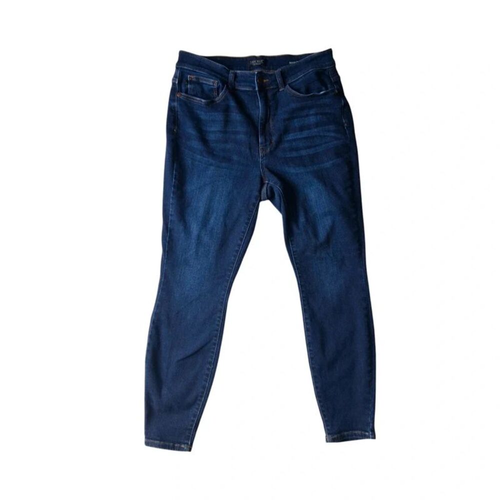 Judy Blue Dark Blue Denim Wash Cotton Blend Skinny Fit Jeans Women's 14W 82253DK